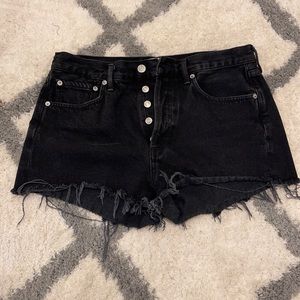 Black agolde shorts